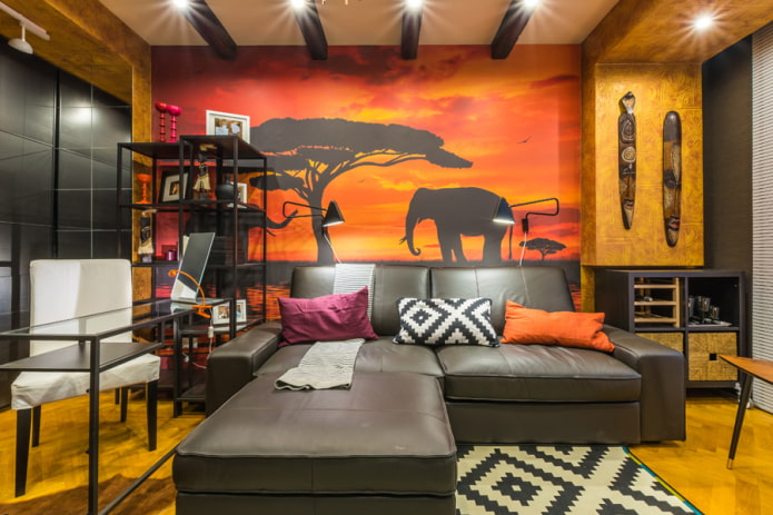 pokój w stylu safari