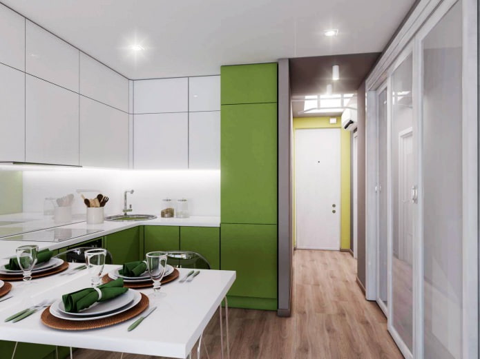 кухня-хол дизайн 18,62 кв. м.