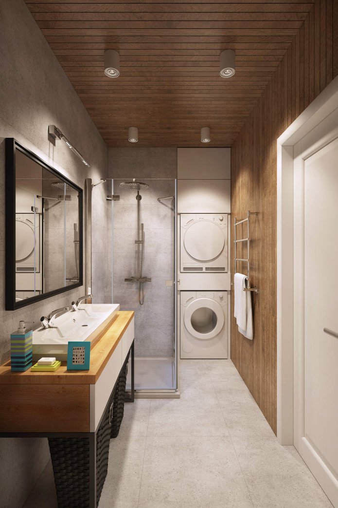 interieur badkamer met douche