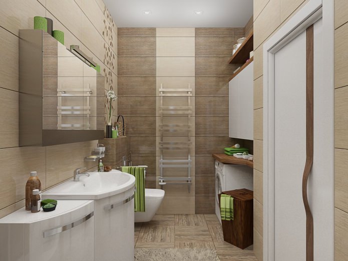 ontwerp van een badkamer in combinatie met een toilet