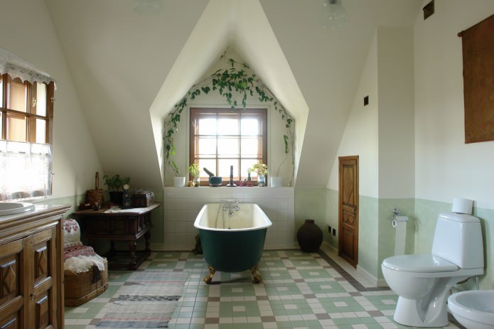 łazienka w stylu wiejskim