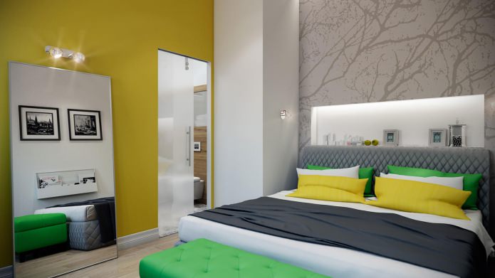 dormitori a l'interior d'un apartament modern i elegant