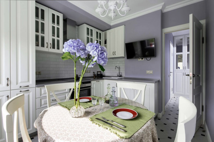 Pastel lavendel keuken