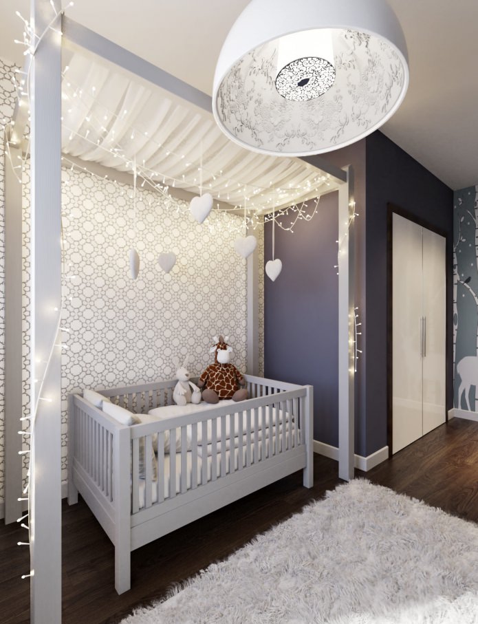 ontwerp van een babykamer voor een pasgeborene