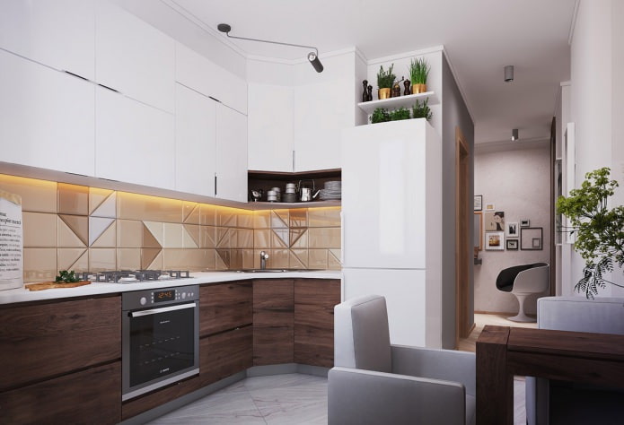 cuisine dans un appartement de 40 m². m.
