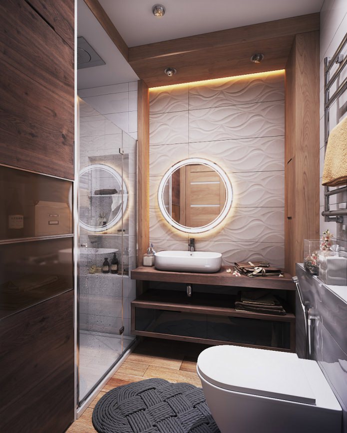 salle de bain dans l'appartement de 40 m². m.