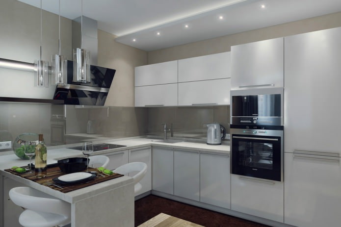 kuchyňa v dvojizbovom byte o rozlohe 50 m². m.