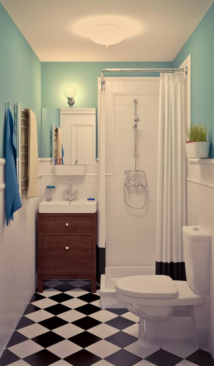 עיצוב חדר אמבטיה עם מקלחת