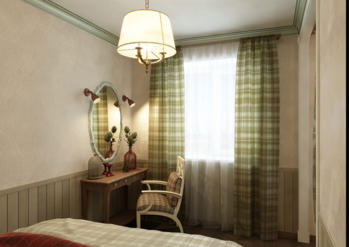 dormitor în apartament în stil rustic