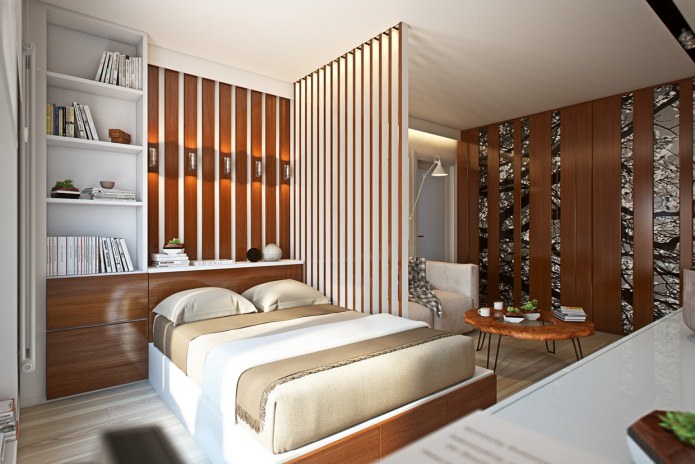 salon-sypialnia w projekcie mieszkania o powierzchni 36 m2 m.