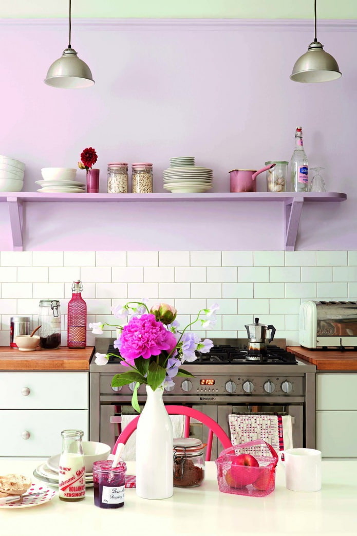 design bucătărie lila