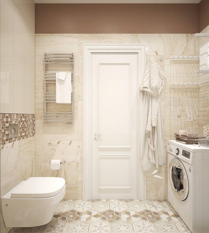 badkamer in beige kleuren