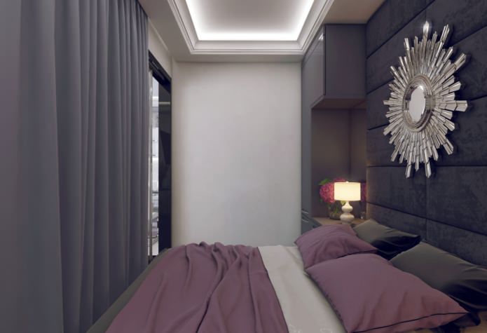 slaapkamerontwerp in een appartement van 46 m². m.