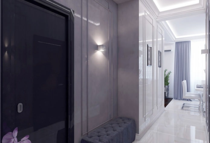 conception de couloir dans un appartement de 46 m². m.