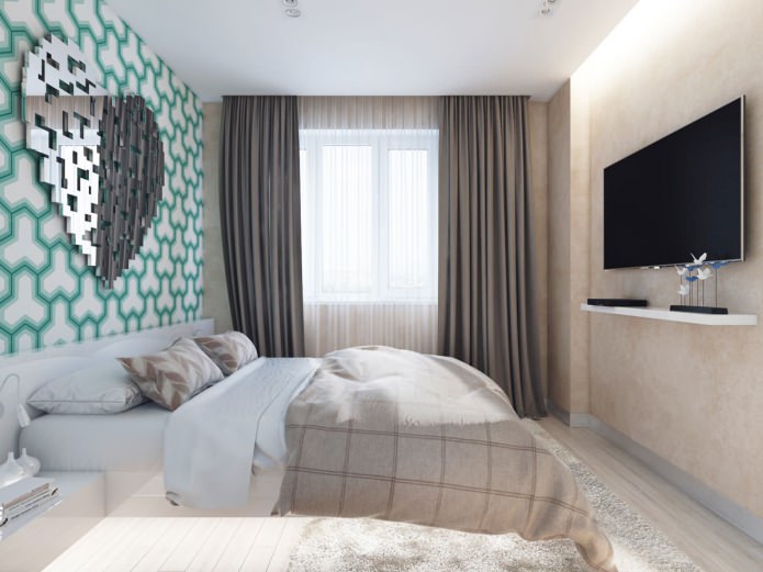 camera da letto in design appartamento 58 mq. m.