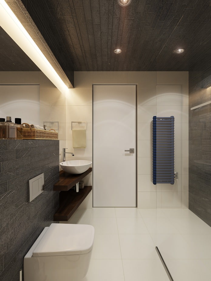 thiết kế phòng tắm trong căn hộ studio