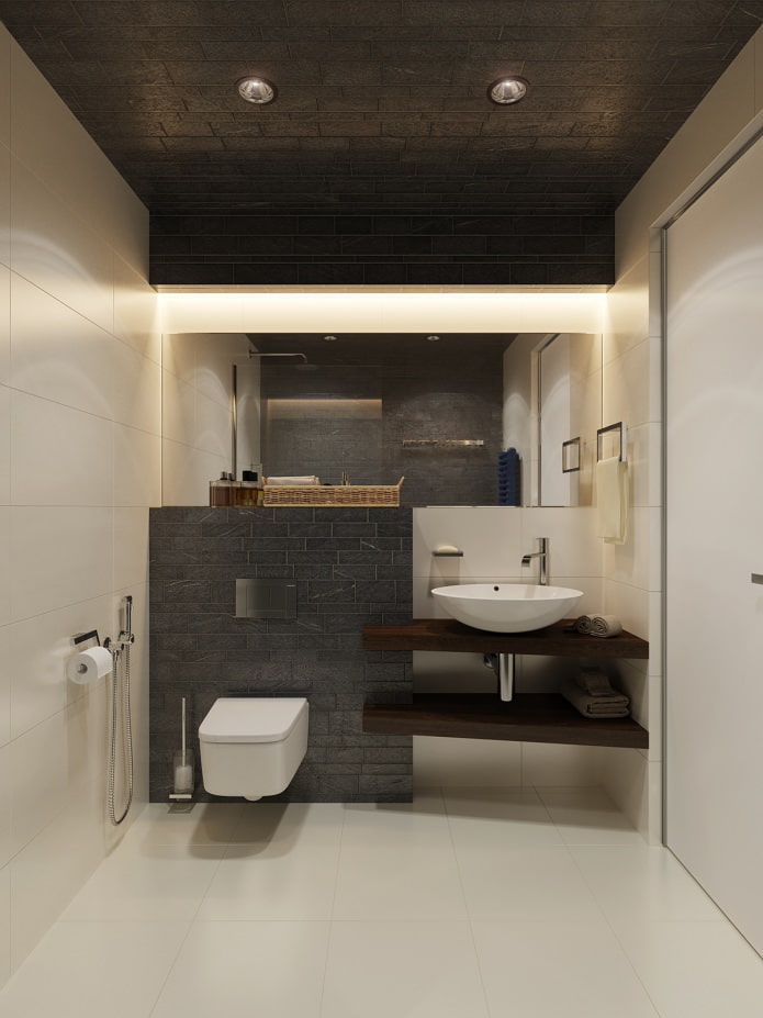 conception d'une salle de bain dans un studio