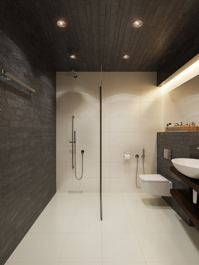 conception d'une salle de bain dans un studio