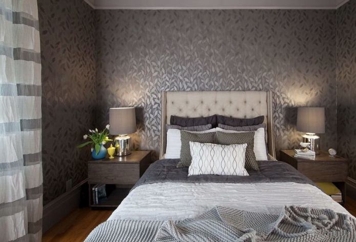 ورق حائط غير منسوج في تصميم غرفة النوم