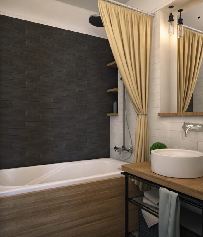 Badeværelse design i en et-værelses lejlighed