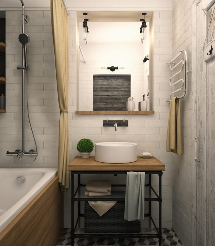 Dizajn kúpeľne v jednoizbovom vestovom byte