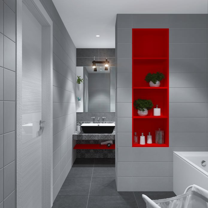 badkamer interieur in een appartement van 65 m². m.