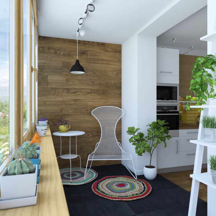 proiectarea unui apartament cu o cameră cu logie