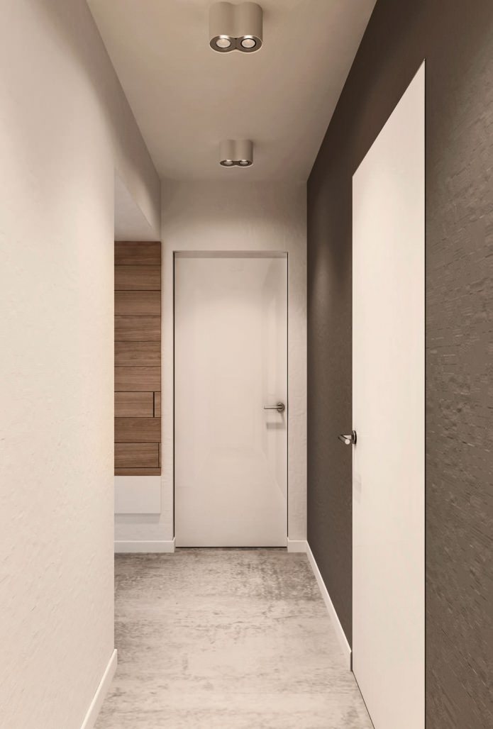 διάδρομος στο εσωτερικό ενός διαμερίσματος τριών δωματίων