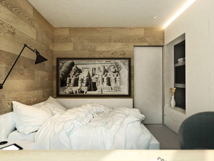 ložnice v designovém projektu 3-pokojového bytu