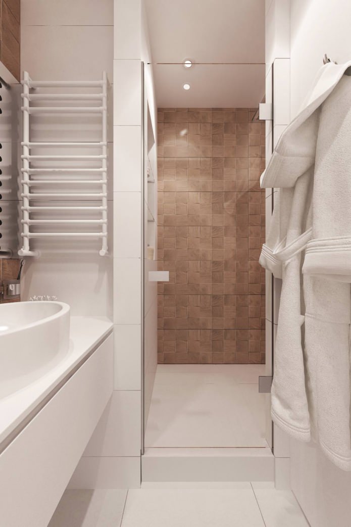 badkamer in het ontwerpproject van een 3-kamer appartement