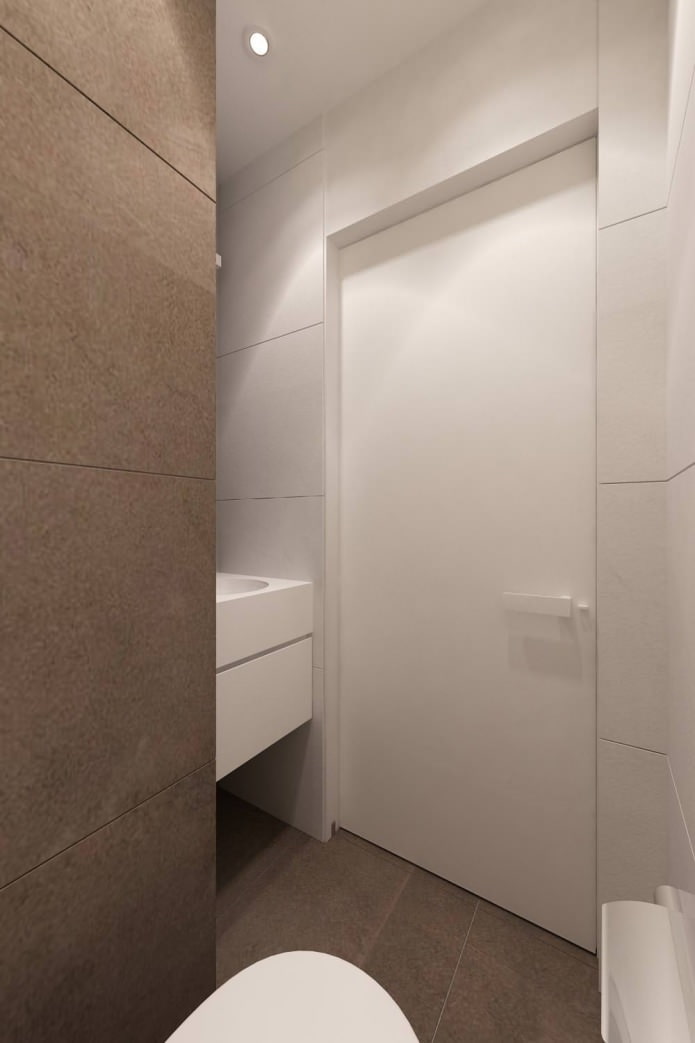 badkamer in het ontwerpproject van een 3-kamer appartement