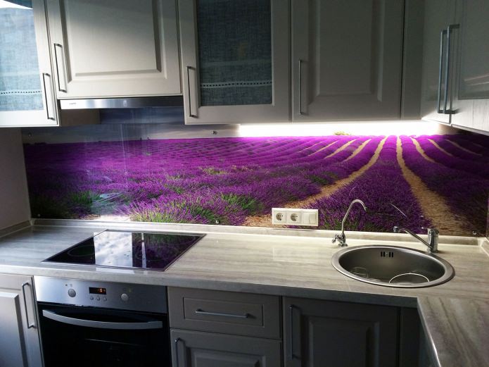keukenschort met lavendel