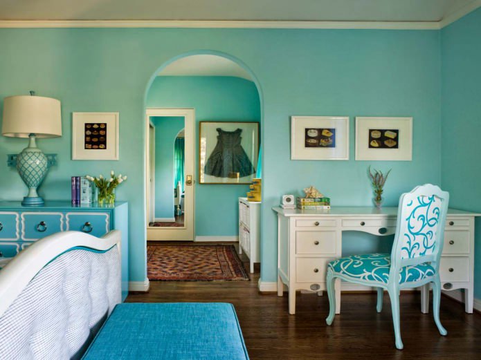 Colore Tiffany negli interni