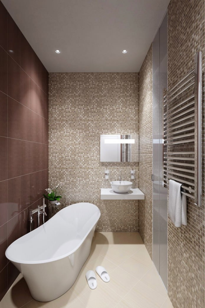kupaonica u dizajnerskom projektu 2-sobnog stana