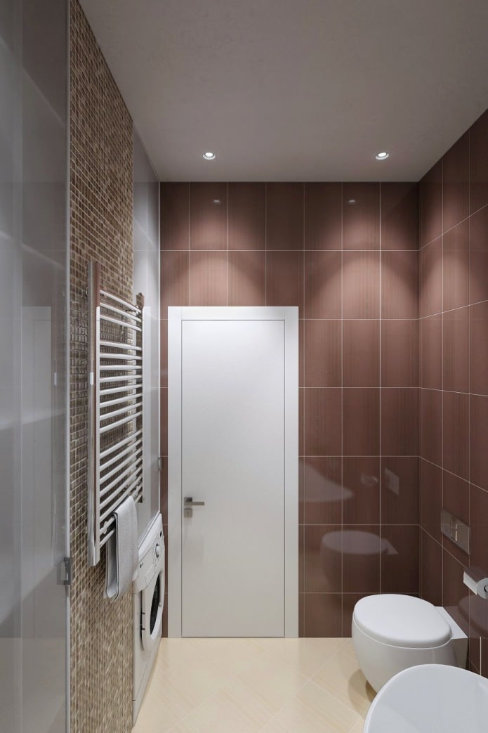 baie într-un proiect de proiectare a unui apartament cu 2 camere