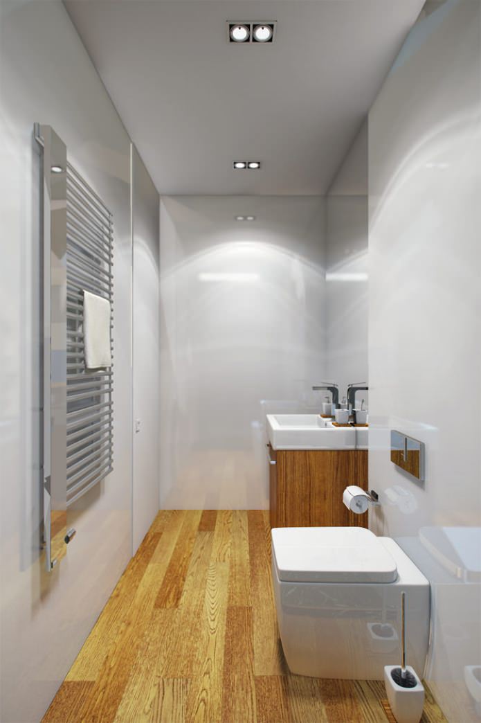 badkamer in het interieurontwerpproject van het appartement