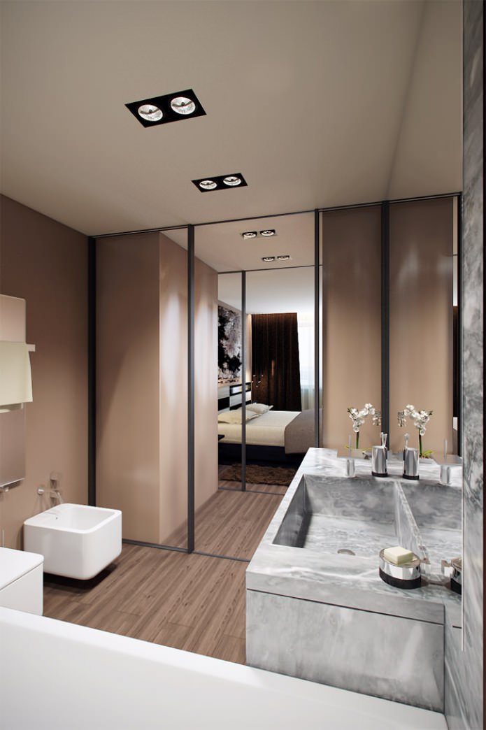 salle de bain dans le projet de design d'intérieur de l'appartement