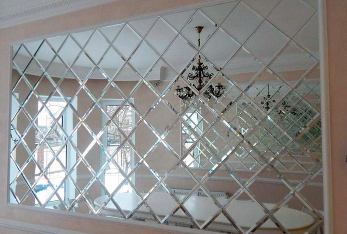 Spiegeltegels in het interieur