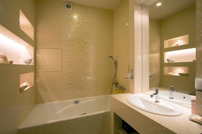 kylpyhuoneen suunnittelu moderniin tyyliin