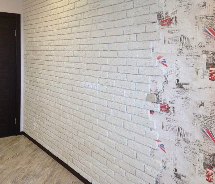 bata putih kertas dinding