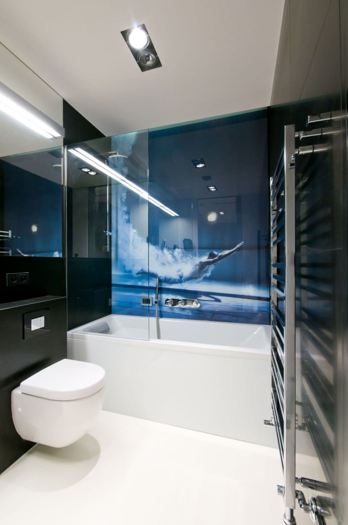interior baie în stil modern