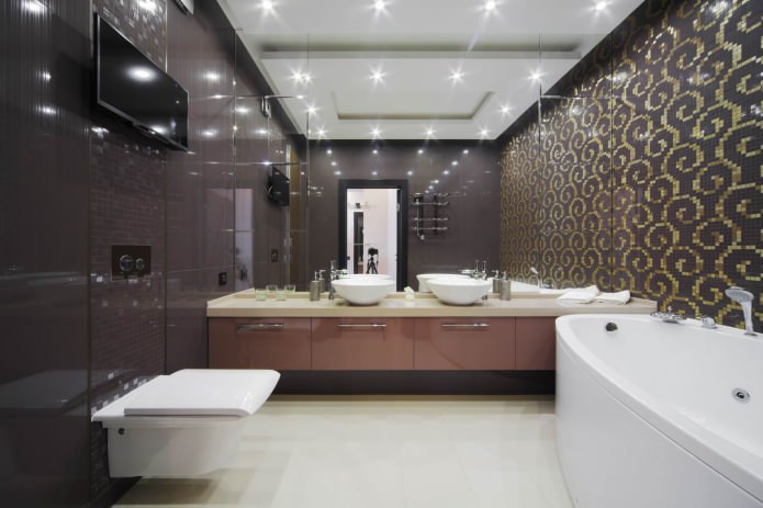 Conception de salle de bain dans un style moderne