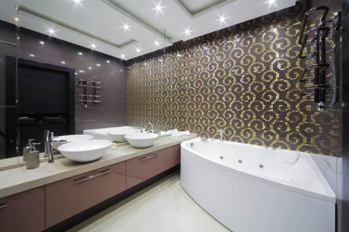 Reka bentuk bilik mandi dalam gaya moden