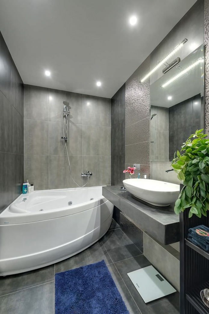 interiér kúpeľne v modernom štýle