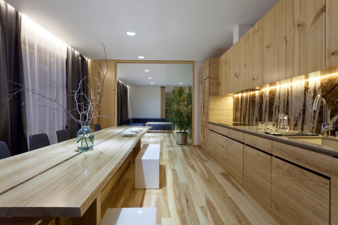 interni cucina in stile ecologico eco