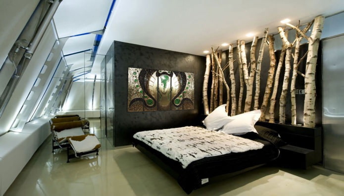 Eko stila guļamistabas dizains