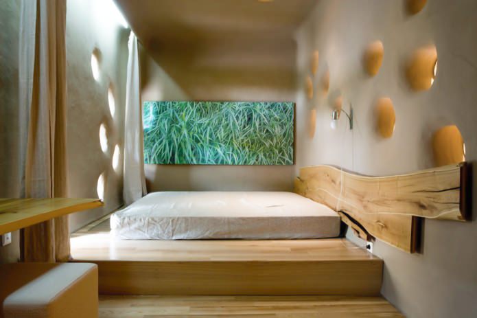 slaapkamerontwerp in eco-stijl