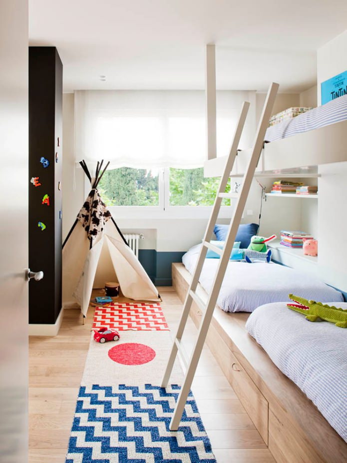 Стая в скандинавски стил за три деца