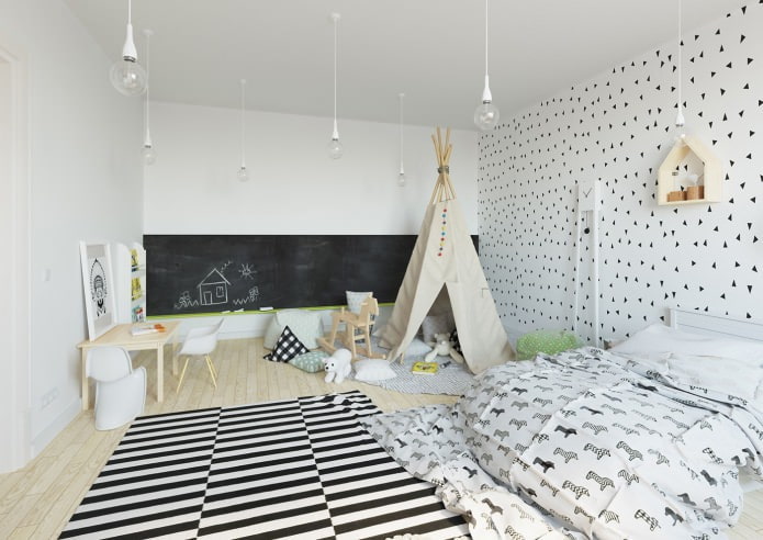 интериор на скандинавска детска стая