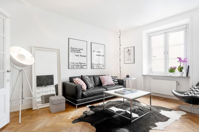 disseny de sala d'estar d'estil escandinau